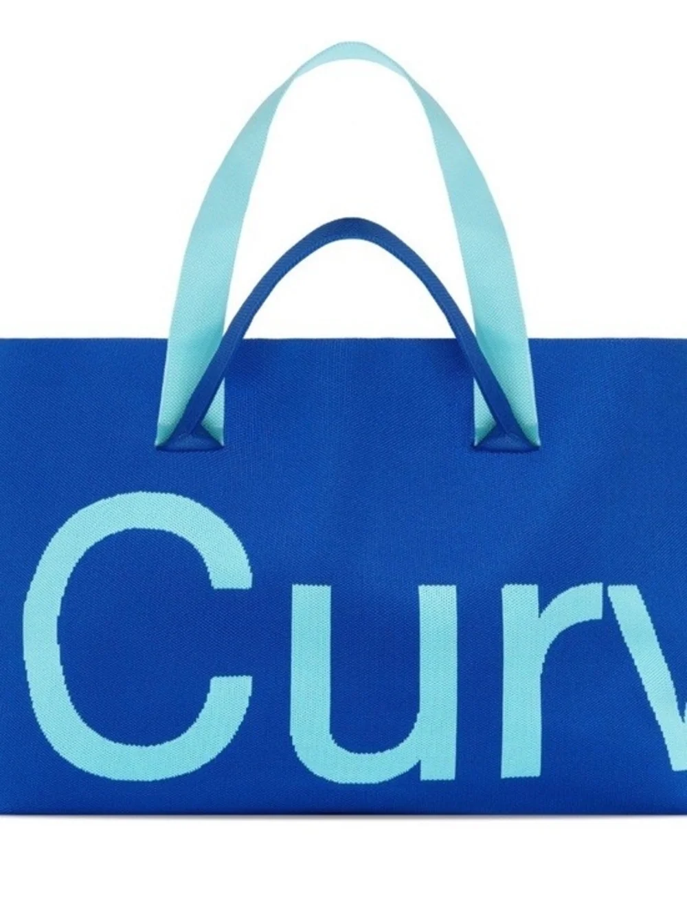 Curves by Sean Brown Curves Perforated Knit Tote- Azure
